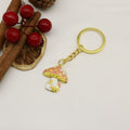 Thanksgiving Turkey Pumpkin Maple Leaf Drop Earrings – Gold view 6