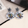 Halloween Spider Web Acrylic Enamel Statement Stud Drop Earrings For Women Sweet Cool Party Earrings view 3