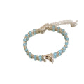 Faux Crystal Beaded Dolphin Starfish Shell Charm Bangle Beach Vacation Style Jewelry view 5