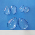 Clear Domed Teardrop Glass Cabochons in Three Pictured Sizes view 5