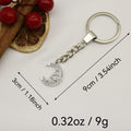 Zinc Alloy Rhinestone Moon Keychain Bag Charm Gift view 2