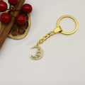 Zinc Alloy Rhinestone Moon Keychain Bag Charm Gift view 6