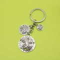 Metal Sand Dollar Keychain Ocean Souvenir Gift view 1