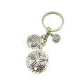 Metal Sand Dollar Keychain Ocean Souvenir Gift view 5