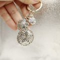 Metal Sand Dollar Keychain Ocean Souvenir Gift view 3