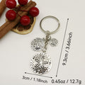 Metal Sand Dollar Keychain Ocean Souvenir Gift view 2