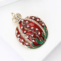 Alloy Rhinestone Pearl Crown Pomegranate Brooch Pin For Clothing Decoration view 3