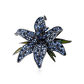 Vintage Alloy Micro Pave Lily Flower Brooch For Elegant Accessories view 1
