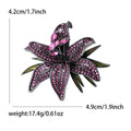 Vintage Alloy Micro Pave Lily Flower Brooch For Elegant Accessories view 5