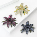 Vintage Alloy Micro Pave Lily Flower Brooch For Elegant Accessories view 3