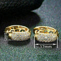 Micro Pave Zircon French Style Earrings, Elegant Fashion Office Jewelry Accessories view 4