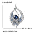 Alloy Rhinestone Inverted Peacock Brooch Pin For Shawls And Apparel view 5