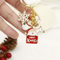 Zinc Alloy Enamel Snowman Snowflake Santa Keychain For Christmas Gift view 3