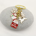 Zinc Alloy Enamel Snowman Snowflake Santa Keychain For Christmas Gift view 4