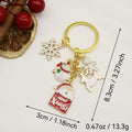 Zinc Alloy Enamel Snowman Snowflake Santa Keychain For Christmas Gift view 2