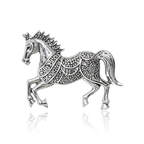 Alloy Enamel Horse Brooch For Vintage Style Clothing Decoration