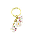 Zinc Alloy Enamel Rainbow Unicorn Keychain Cute Bag Charm view 5