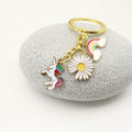 Zinc Alloy Enamel Rainbow Unicorn Keychain Cute Bag Charm view 4