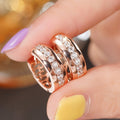 Japan Korea Hollow Zircon Inlaid Earrings For Women, Elegant Sweet Commuter Jewelry view 2