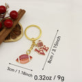 Metal Basketball Hoop Sports Keychain Fan Souvenir Gift view 2
