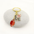 Metal Sports Ball Keychain Backpack Bag Charm Gift view 4