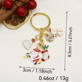 Metal Christmas Santa Bell Keychain Gift view 2