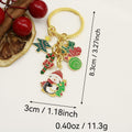 Christmas Cartoon Enamel Keychain Holiday Gift Bag Charm view 2