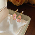 New Chinese Style Pearl Resin Gourd Geometric Stud Drop Earrings For Commuter Wear view 4