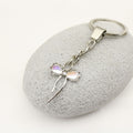 Zinc Alloy Simple Bow Keychain Bag Charm Gift – Silver view 4