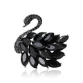 Alloy Rhinestone Swan Brooch For Clothing Collars And Apparel Decoration view 2