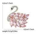 Alloy Rhinestone Swan Brooch For Clothing Collars And Apparel Decoration view 4