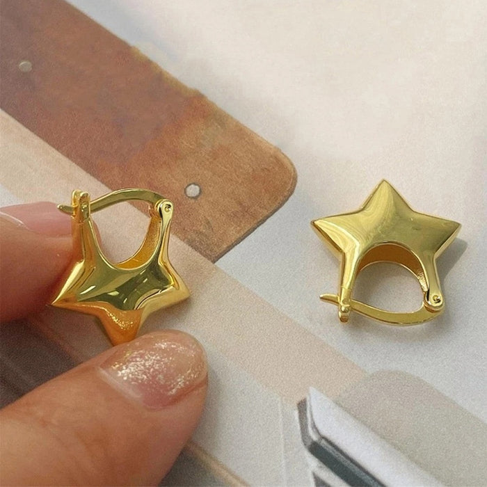 Creative Star Ear Cuff Earrings For Women, Sweet Cool Niche Chic Fashion Jewelry
