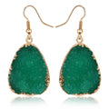 Gold Tone Crystal Cluster Teardrop Necklace and Earring Sets in Two Colors view 2