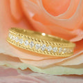 Electroplated Metal Light Luxury Ring For Women With French Style Micro Pave Zircon Jewelry view 2