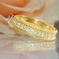 Electroplated Metal Light Luxury Ring For Women With French Style Micro Pave Zircon Jewelry view 4