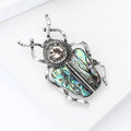 Alloy Abalone Shell Beetle Brooch Pin For Apparel view 3