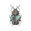 Alloy Abalone Shell Beetle Brooch Pin For Apparel view 1