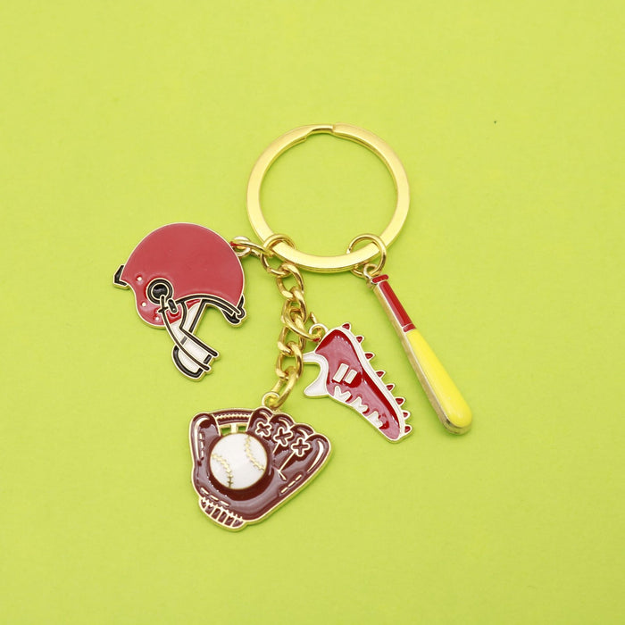 Zinc Alloy Baseball Sneaker Glove Keychain For Sports Gift
