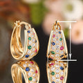 Colorful Middle Eastern Style Ear Cuffs For Women, Ethnic Geometric Niche Fashion Jewelry Earrings view 4