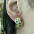 Colorful Middle Eastern Style Ear Cuffs For Women, Ethnic Geometric Niche Fashion Jewelry Earrings view 3