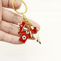 Metal Soccer Ball Keychain Sports Bag Charm Party Gift view 3