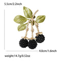Alloy Enamel Blackberry Fruit Pendant Brooch For Suit Decoration view 5