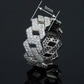 Niche Designer Punk Tech Style Ring For Women, Sparkling Personalized Fashion Band Jewelry view 4