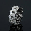 Niche Designer Punk Tech Style Ring For Women, Sparkling Personalized Fashion Band Jewelry view 1