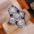 Women's Vintage Geometric French Style Ring Palace Light Luxury Fashion Finger Jewelry view 1