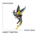 Alloy Rhinestone Enamel Phoenix Bird Brooch For Luxury Lapel Decoration view 5