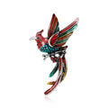 Alloy Rhinestone Enamel Phoenix Bird Brooch For Luxury Lapel Decoration view 2