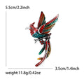Alloy Rhinestone Enamel Phoenix Bird Brooch For Luxury Lapel Decoration view 6
