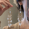 Bohemian Tribal Alloy Geometric Tassel Drop Earrings For Vacation Travel Style view 4