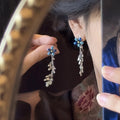 Bohemian Tribal Alloy Geometric Tassel Drop Earrings For Vacation Travel Style view 3